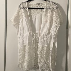 White lace coverup